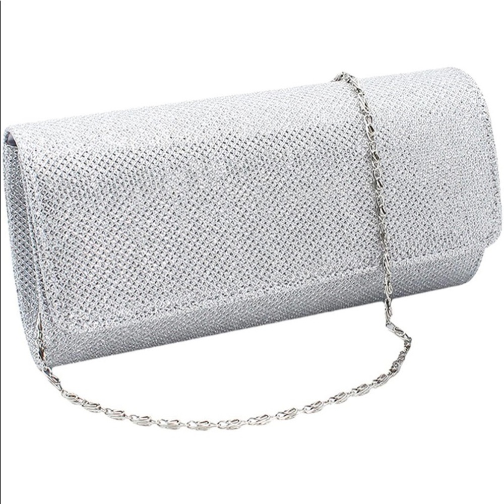 Flap Dazzling Small Clutch Bag Evening Bag With Detachable Chain